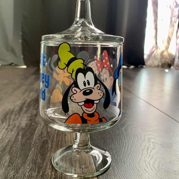Apothecary Jar Walt Disney World Mickey Minnie Goofy Donald AS IS - Picture 3 of 10